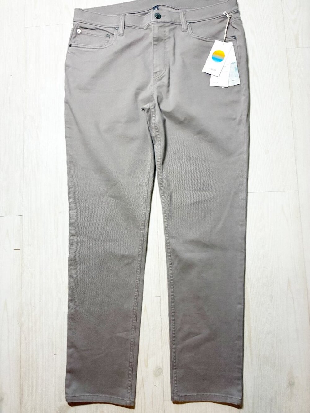 NWT Vuori Benton Stretch Twill Pants Taupe 38x32 Slim Fit V468 Cotton Blend